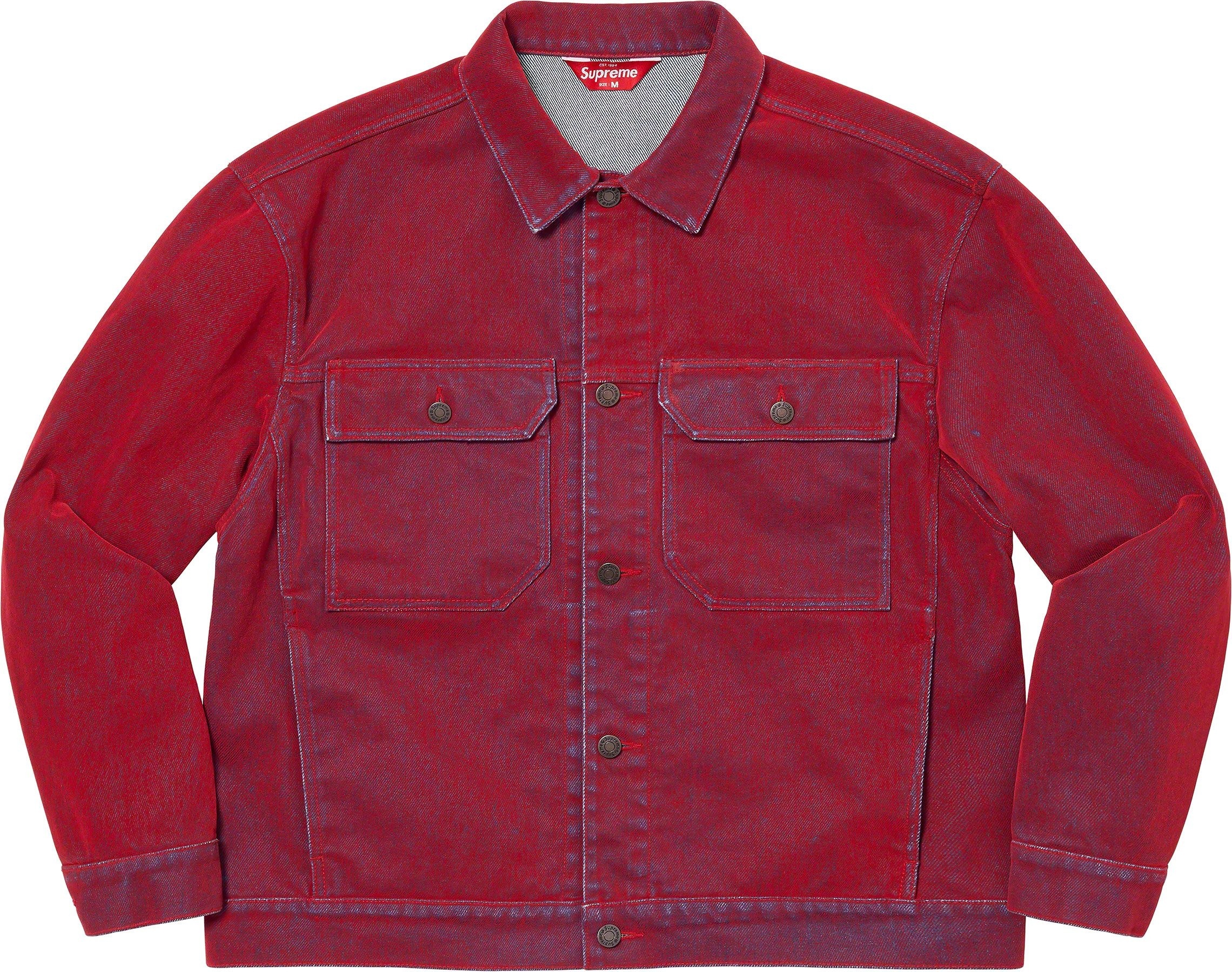 Flocked Denim Trucker Jacket view 4